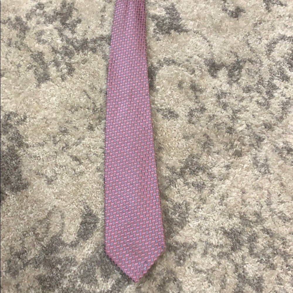 Pink and blue Charvet neck tie